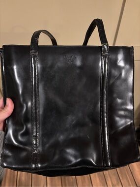 Prada Black Patent Leather Spazzolato Bag